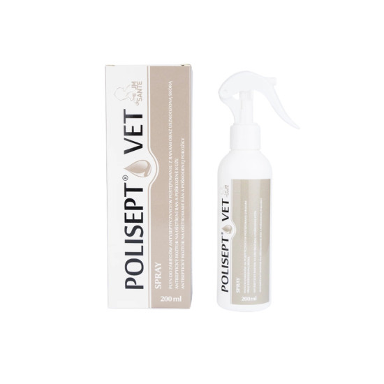 JM Sante Polisept Vet Spray pentru rani la caini si pisici, 200 ml